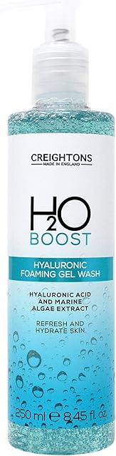 Creightons H2O Boost Hyaluronic Foaming Gel Wash (250ml) - Gently removes makeup & impurities whilst hydrating the skin. Vegan Friendly. Cruelty Free. Dermatologically tested.