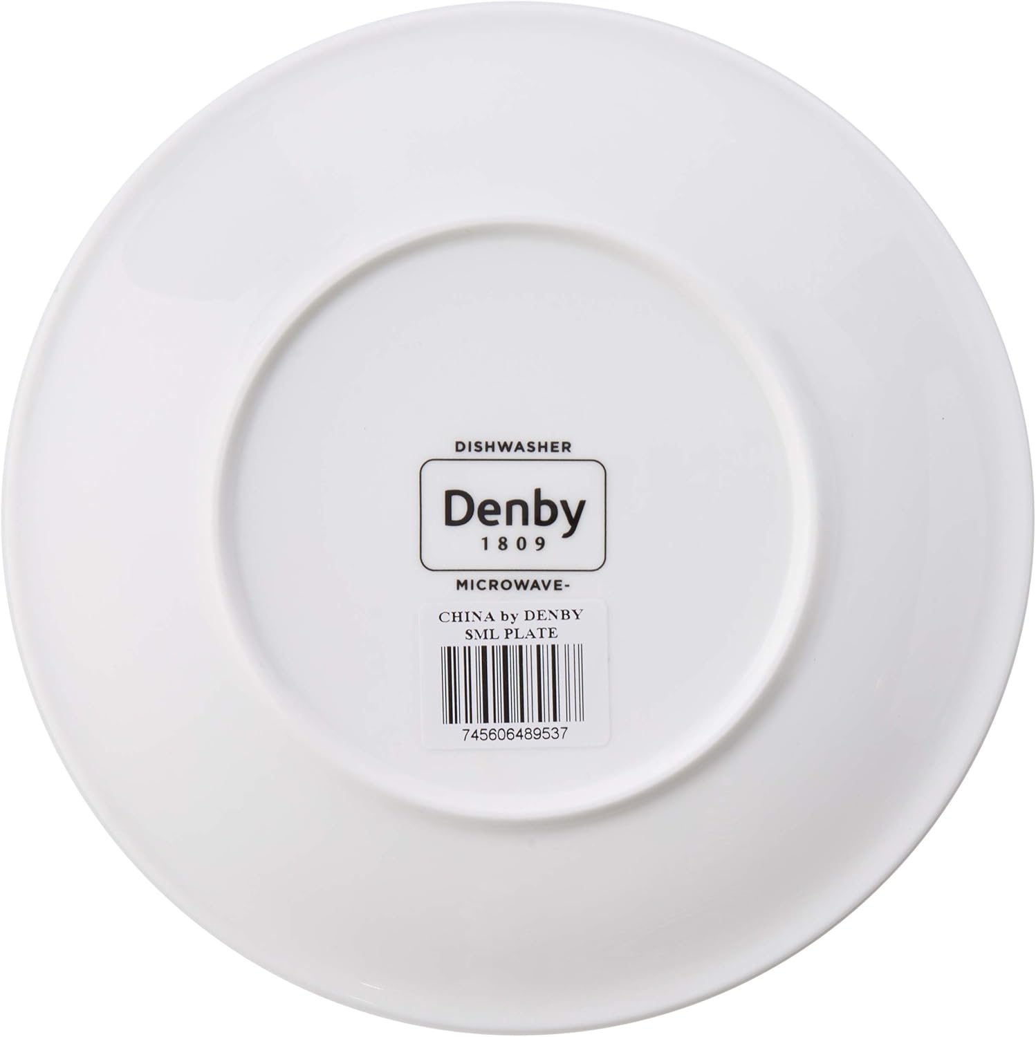 Denby China By Denby Small Plate - Single White Porcelain Side Plate for Appetizers, Bread, Snacks - Dishwasher Safe - Durable & Elegant Tableware For Everyday Use - Microwave, Oven, Freezer Safe