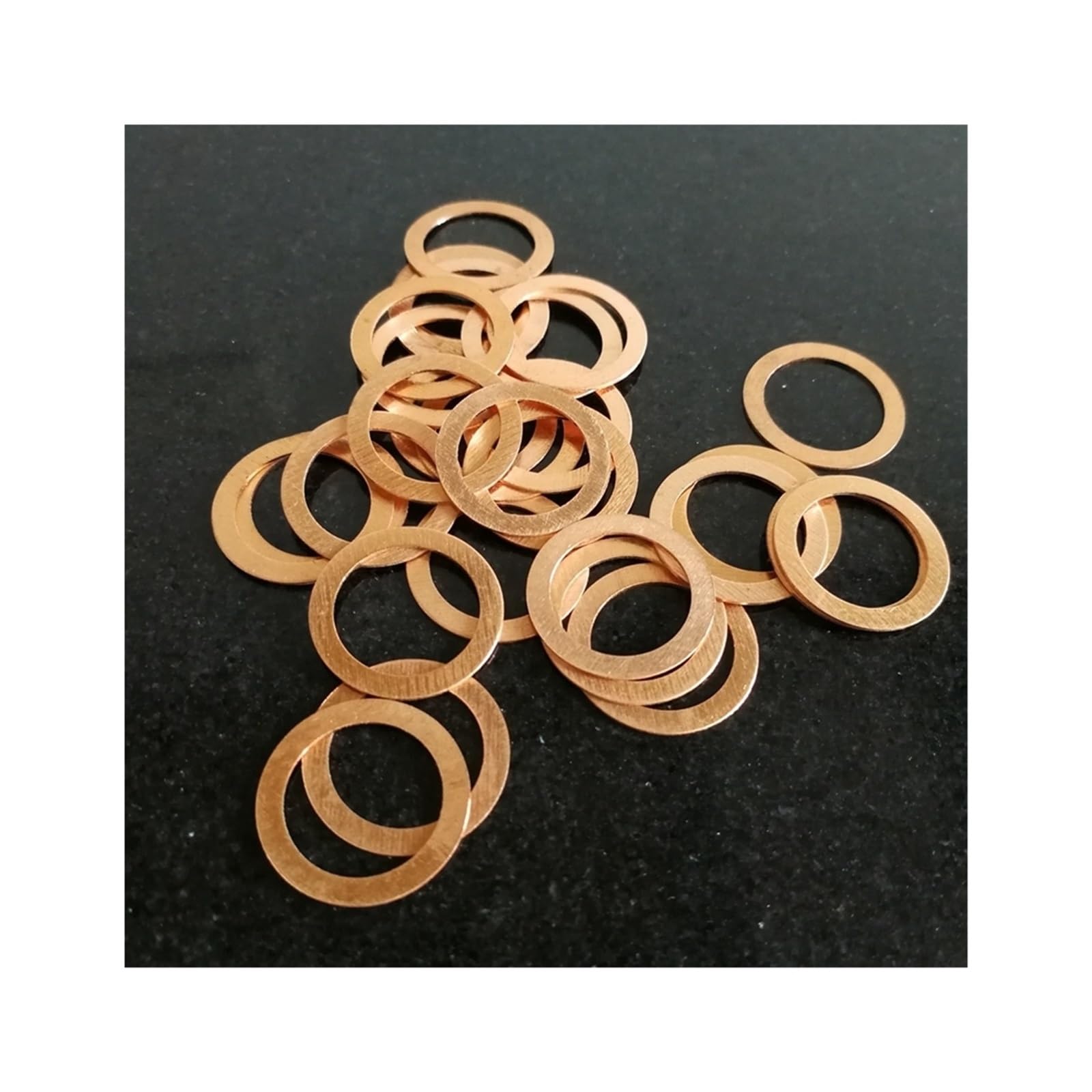 Arandelas, Arandela Plana de Cobre M25 Junta Sellado Diámetro Interior 25 mm Anillo Hoja Fina T3 Rojo(25x32x1 (20pcs))