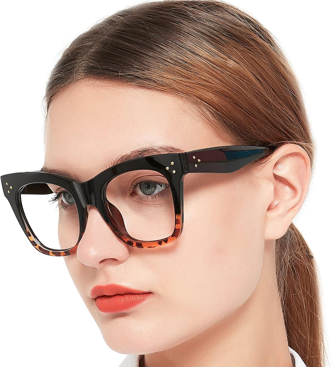 OCCI CHIARI Oversized Bifocal Reading Glasses for Women Blue Light Blocking Stylish Readers 1.0 1.5 2.0 2.5 3.0 3.5