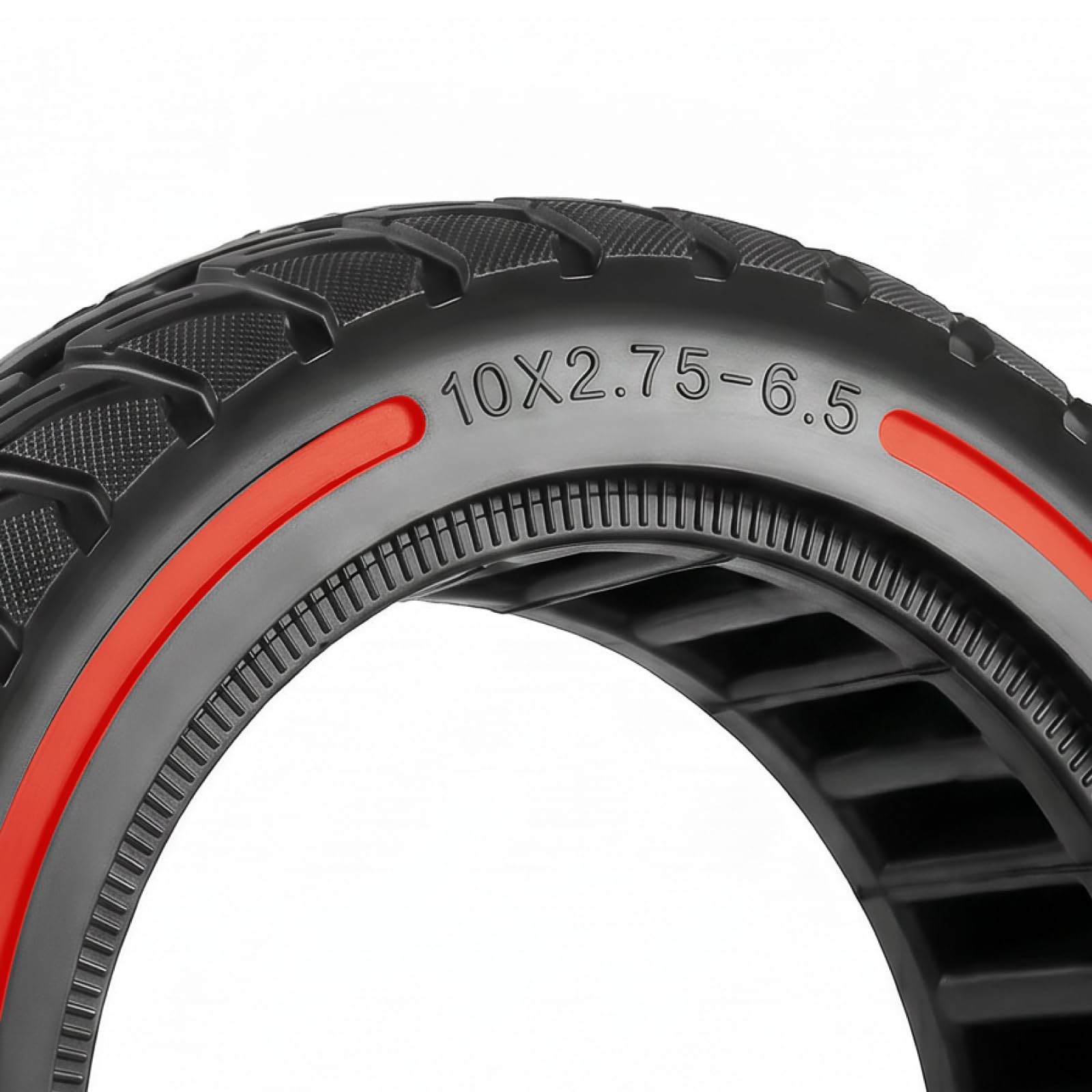 10 pneumatici in gomma piena da 2,75-6,5 per Kukirin G2/G3/M4 Max Roller (rosso, 2 pezzi) | Pneumatici anteriori e posteriori 10 pollici Honeycomb Solid per Kukirin G2 Master 2025/G2 Ultra/Urban Glide ECross