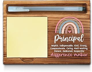 Principal Sticky Note Holder, Principal Office Decor, Principal Gifts, Principal Thank You Appreciation Gifts for Women Self-Stick Note Pad Holders WPP15