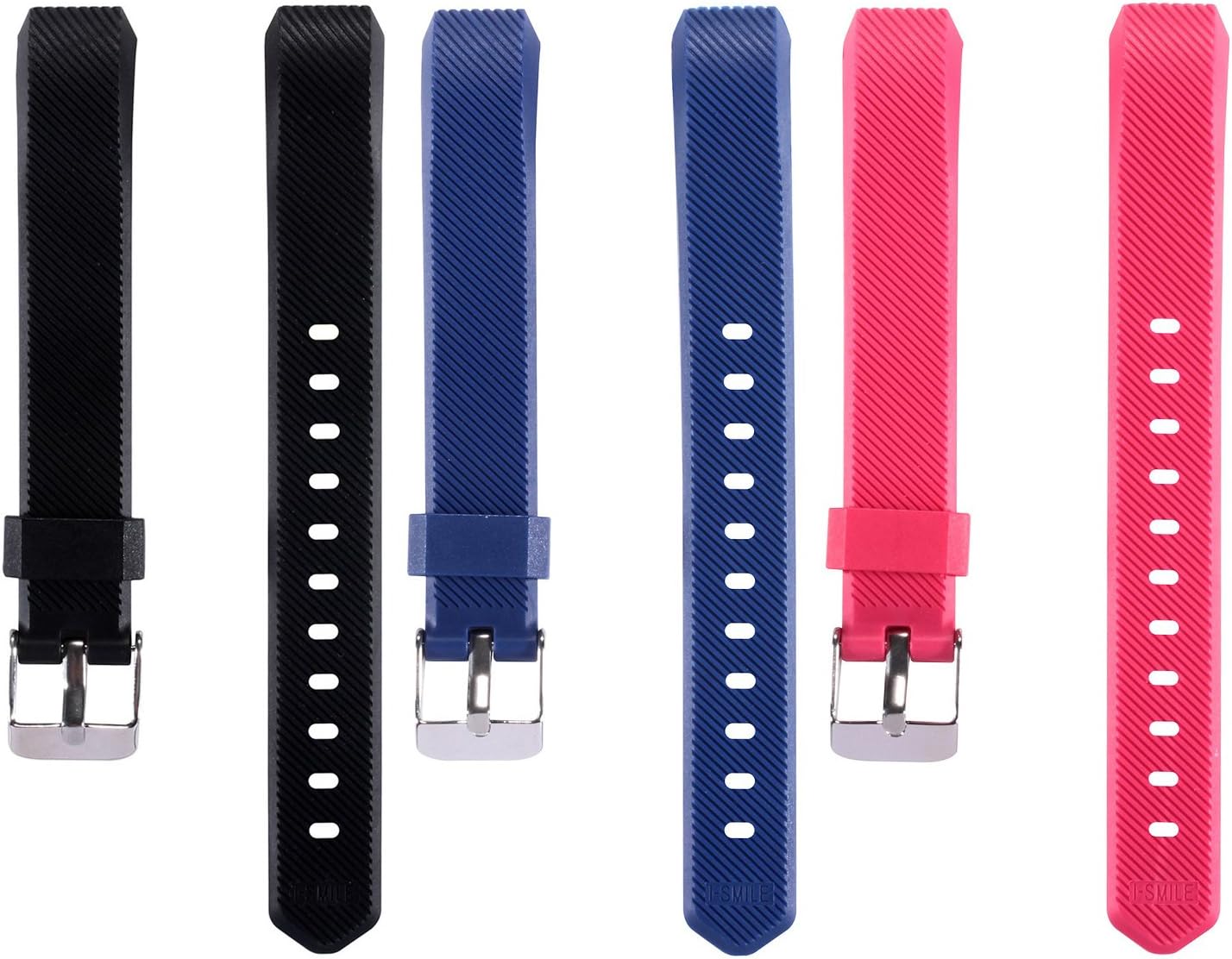 I-SMILE 3PCS Newest Version Colorful Replacement Wristband with Secure Clasps for Fitbit Alta Only(No Tracker, Replacement Bands Only)