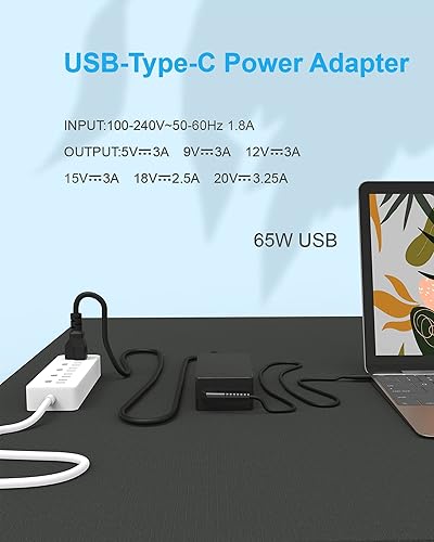 Miniatura 4 de Cargador USB C de 65 W y 45 W, compatible con Lenovo ThinkPad T14 T15 T16 Gen 1 Gen 2 X1 Yoga L13 7i C740 Adaptador de corriente alterna para