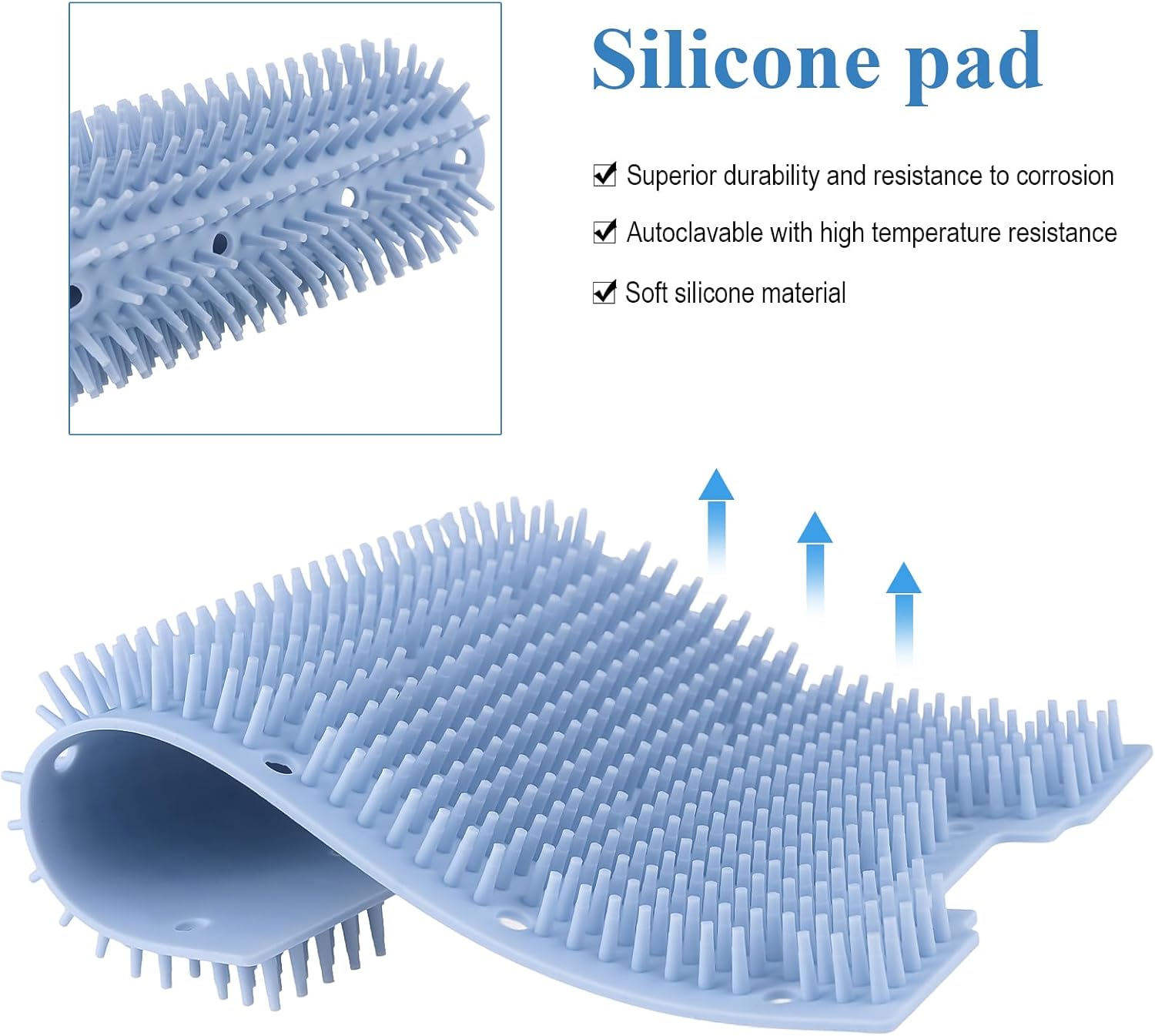 Double Layer Plastic Autoclavable Instruments Storage Box With Two Silicone Mats Sterilization Tray Case