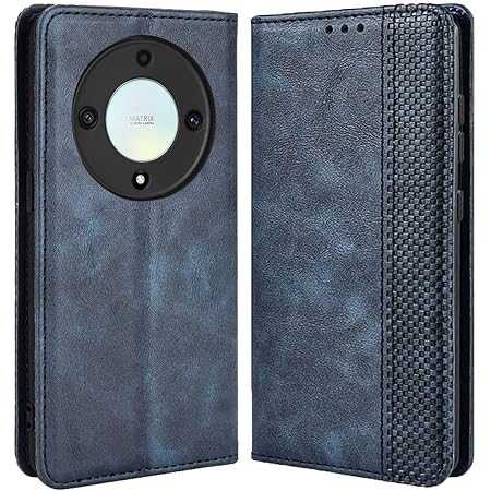 XINYEXIN Custodia per Honor Magic 5 Lite 5G, Cover a Libro in Pelle PU con Blocco RFID, Slot per Carte, Supporto, Protezione Completa Antiurto - Rosso