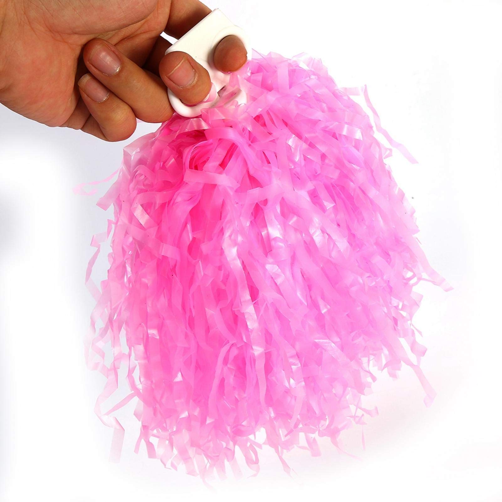 Set 2 Pompon Cheerleader In Metallo 8 Colori, Accessori Per Sport E Feste Per Bambini E Adulti
