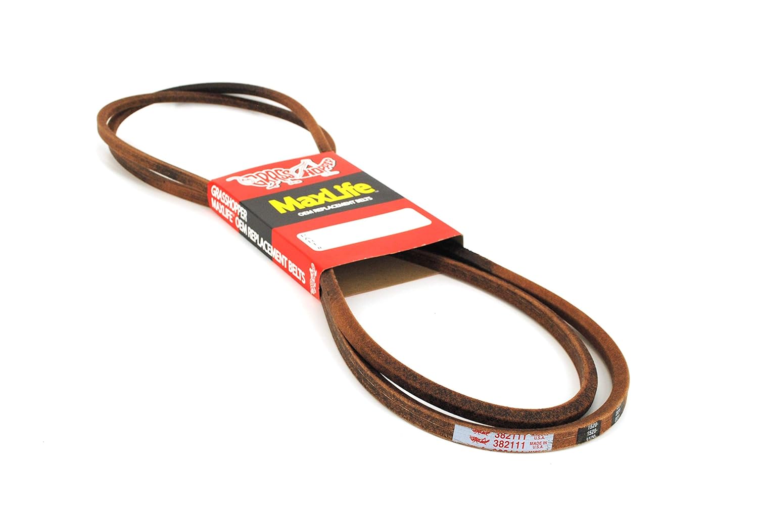 Grasshopper Lawn Mower MaxLife Belt, Designed to Specific Material, Dimensions, Shape, Construction and Pliability Standards That Ensure Superior Performance and Long Life, OEM Replacement Part 382111