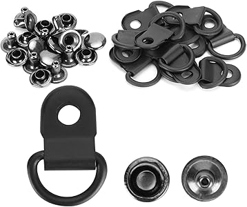ONLYKXY 50 ganci per scarpe, stivali, lacci, fibbie, rivetti, anello con rivetti, fibbia per scarpe e stivali (oro