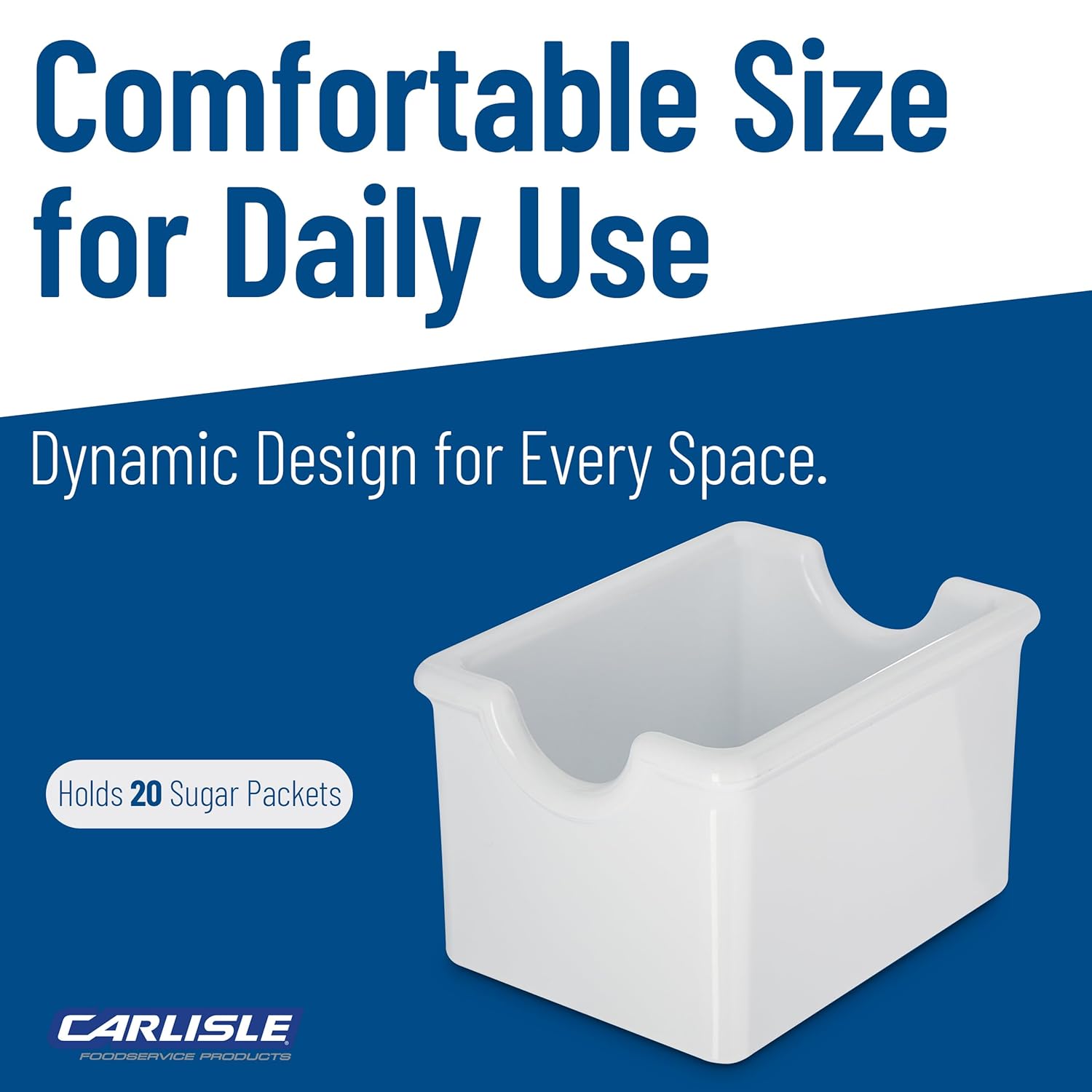 Carlisle FoodService Products 455002 Styrene Sugar Caddy, White(Pack of 24)