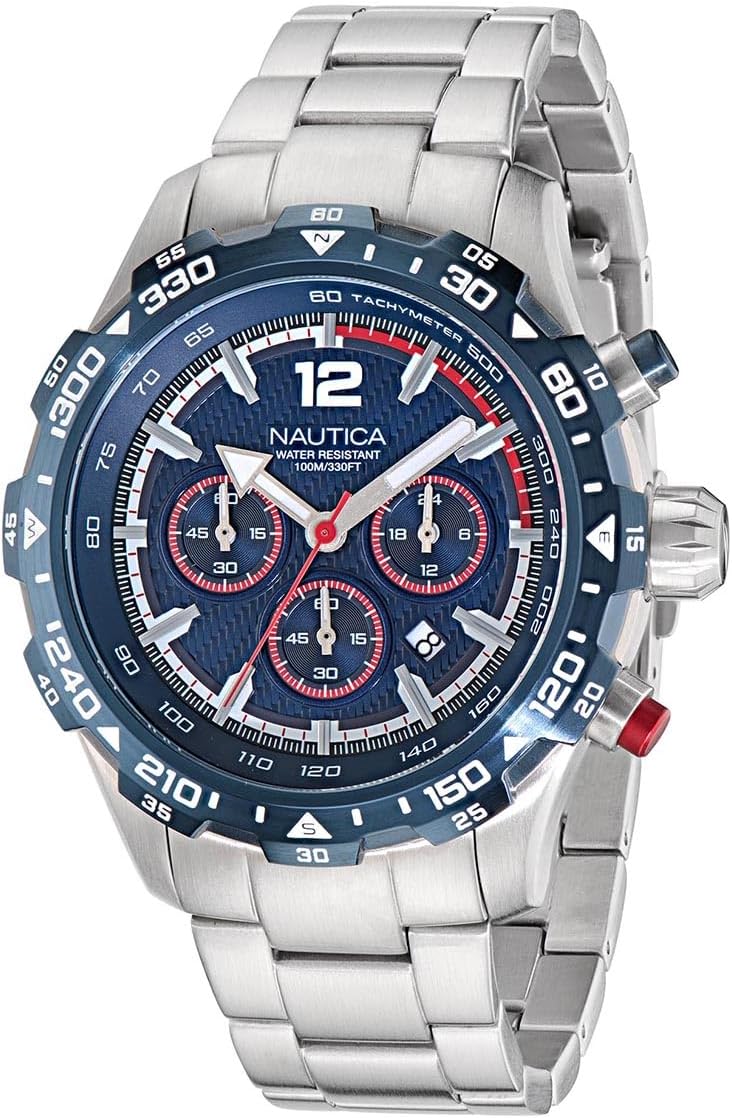 Nautica Men's Stainless Steel Bracelet Watch (Model: NAPNSS404)