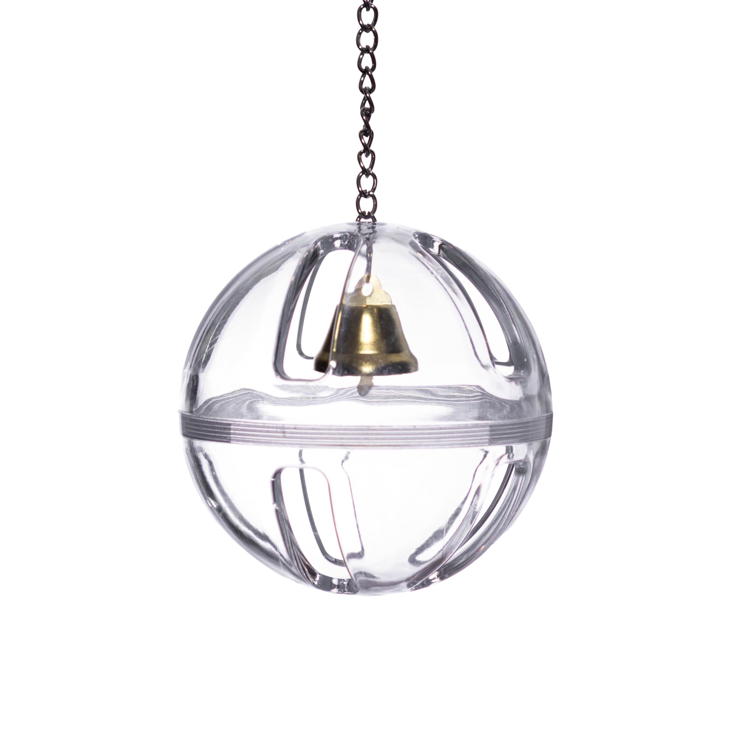 Lovely Little Flyers Bird Foraging Ball Toy, 3.5 Inch, Interactive Hanging Treat Dispenser & Enrichment Toy for Cockatiels, Parrotlets, Parakeets, Small Parrots, and Doves, Forage Toy for Parrots