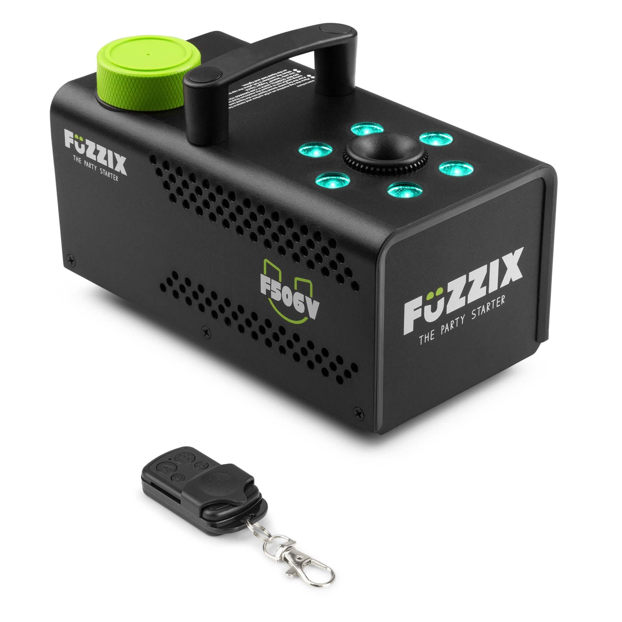Fuzzix F506V - Vertikale Nebelmaschine Mini mit Fernbedienung & LED Lichteffekt, 5L Nebelfluid, Smoke Machine mit 500 Watt, Rauchmaschine Party für Hochzeiten, Nebelmaschine Halloween, Fog Machine