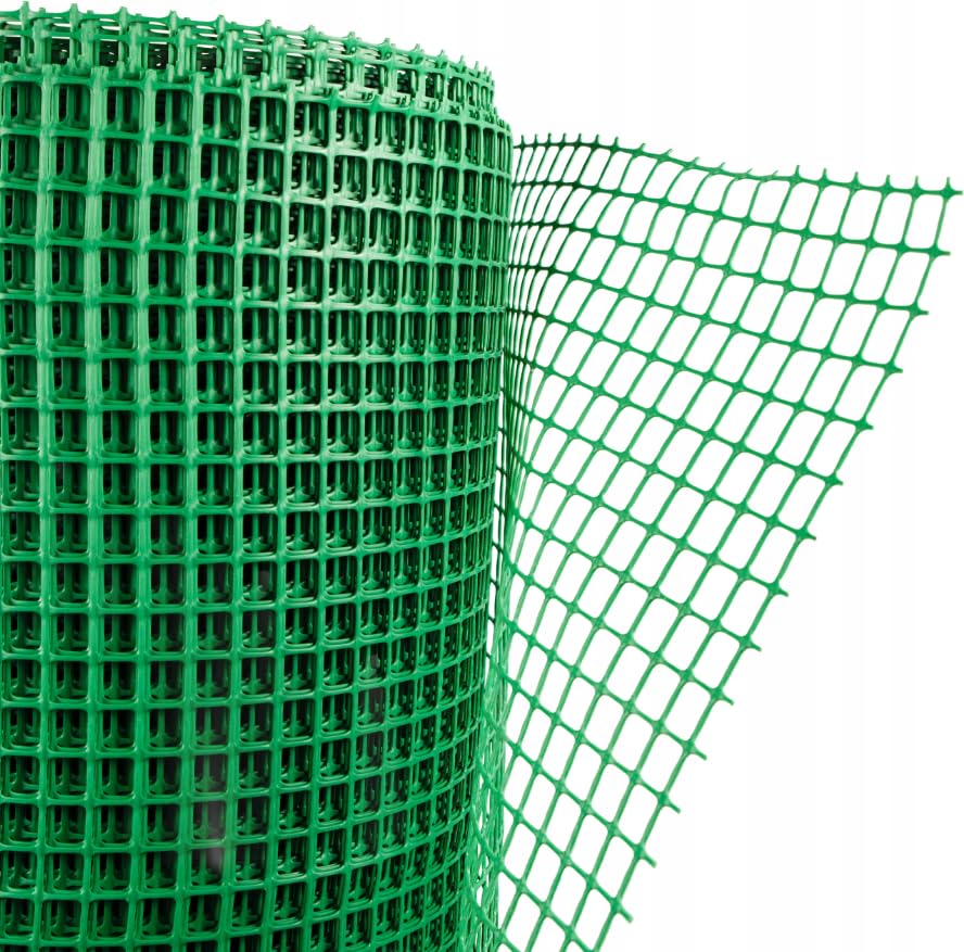 Sillar Recinzione a maglie metalliche Verde 1,2mx25m 320g/mb | Materie prime riciclate al 100% | Dimensioni maglia 16 × 16 mm | Rete per voliere in plastica, rete per uccelli