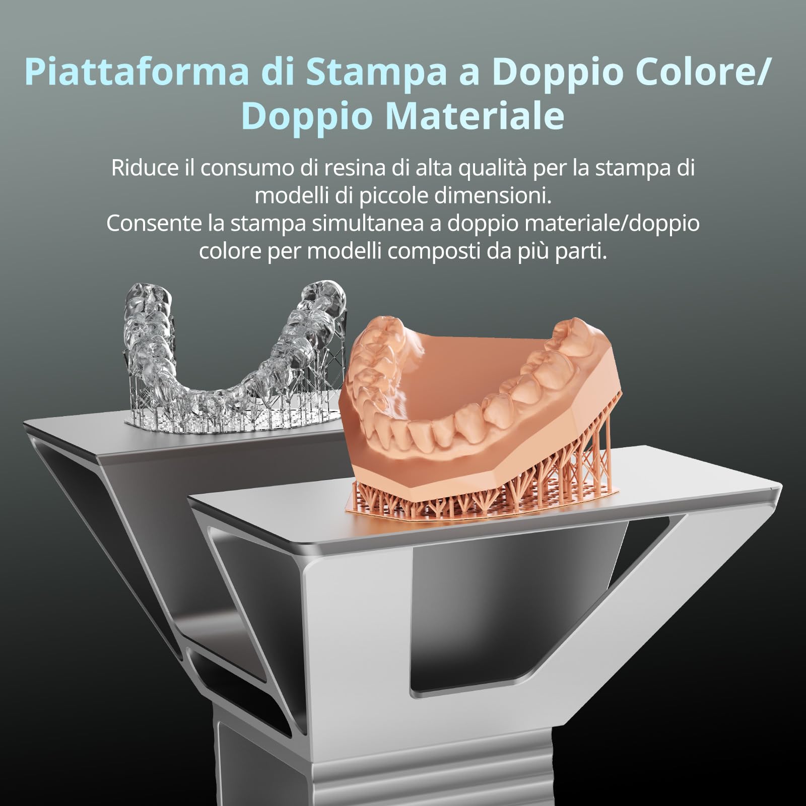 Anycubic Photon P1 (con Piattaforma d Stampa a Doppio Colore/Materiale) Stampante 3D in Resina 14K, Serbatoio Della Resina Riscaldato e Vite a Ricircolo di Sfere, Volume di Stampa 6,5 L