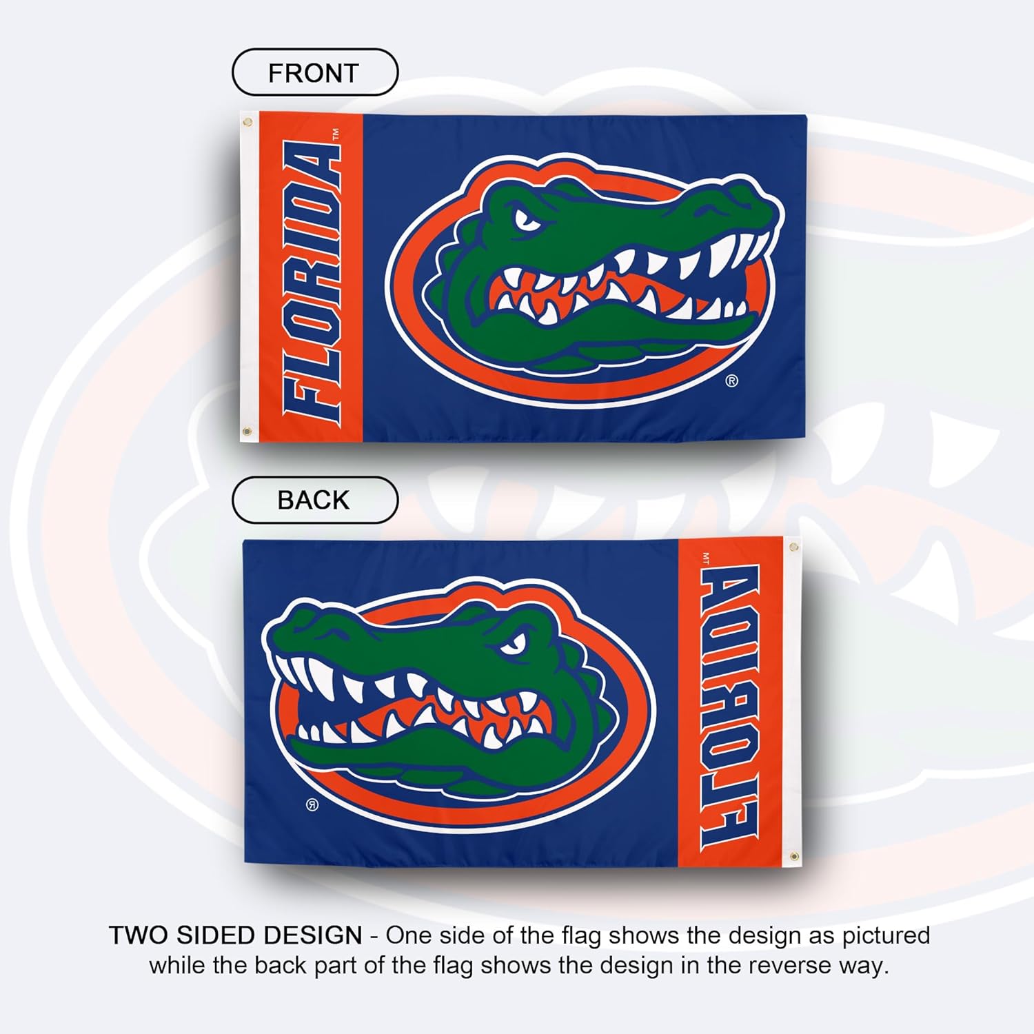 Desert Cactus University of Florida Flag UF Gators Banner 100% Polyester Indoor Outdoor 3x5 Feet Flags (Team Name) - Image 2