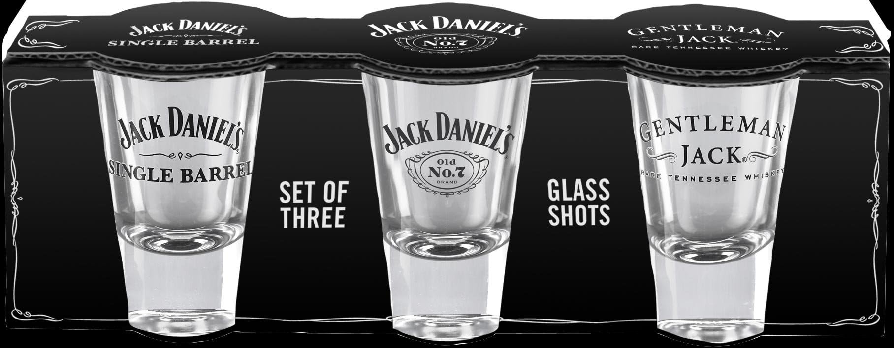 Jack Daniel's Licensed Barware Shot Glass, Set of 3
