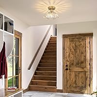 Vista 8 de Semi Flush Mount Ceiling Light,Hallway Vintage Lights Fixture Ceiling Transparent 11" E26 Vintage Light Fixtures for Closet Hallway Kitchen Dining