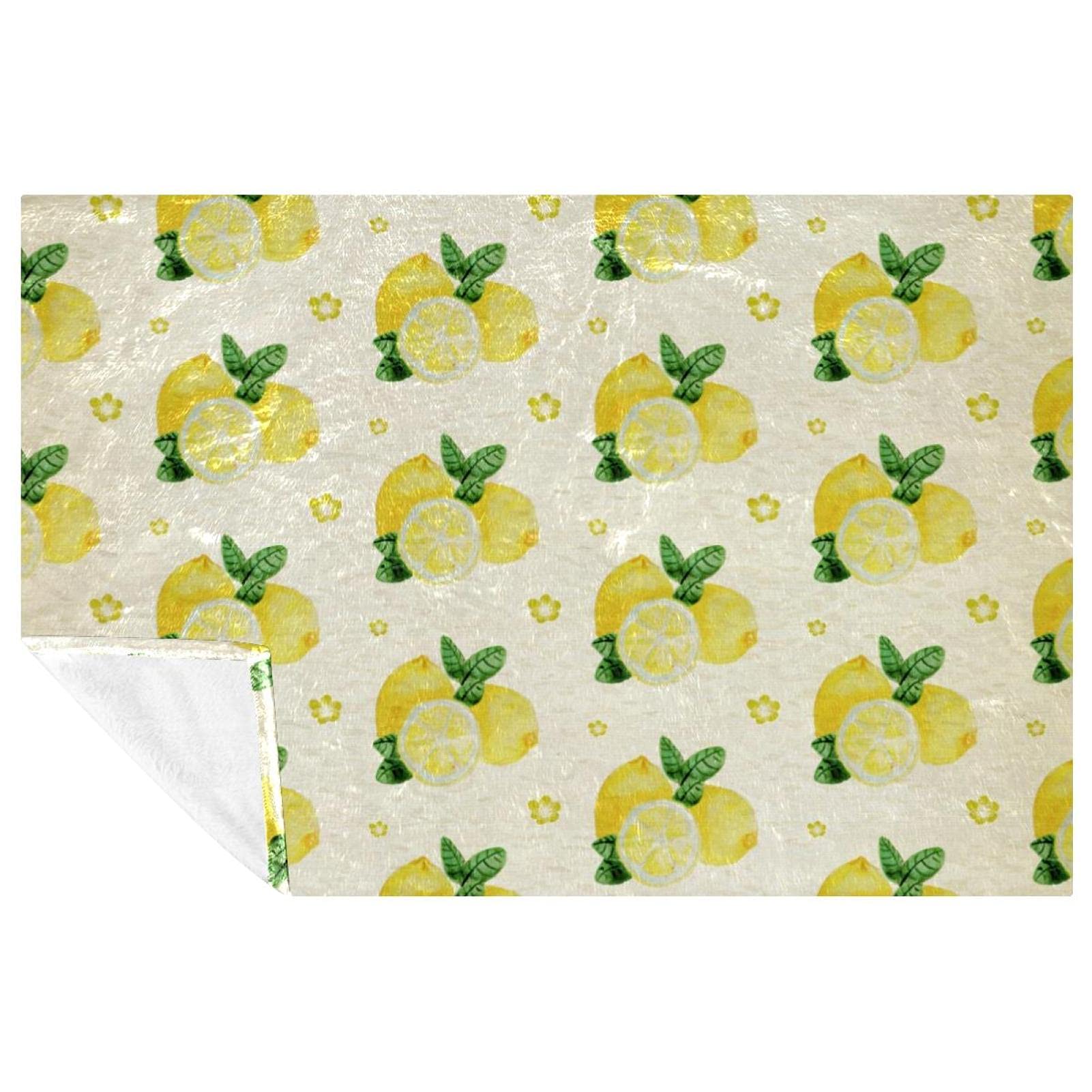 Couverture douce de qualité supérieure style aquarelle jaune