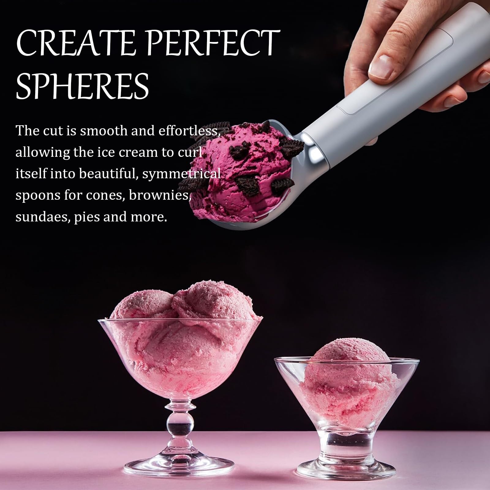 Cuillère à glace chauffante portable rechargeable avec affichage numérique étanche et température réglable 56,7 g/cuillère 8 h de temps de veille