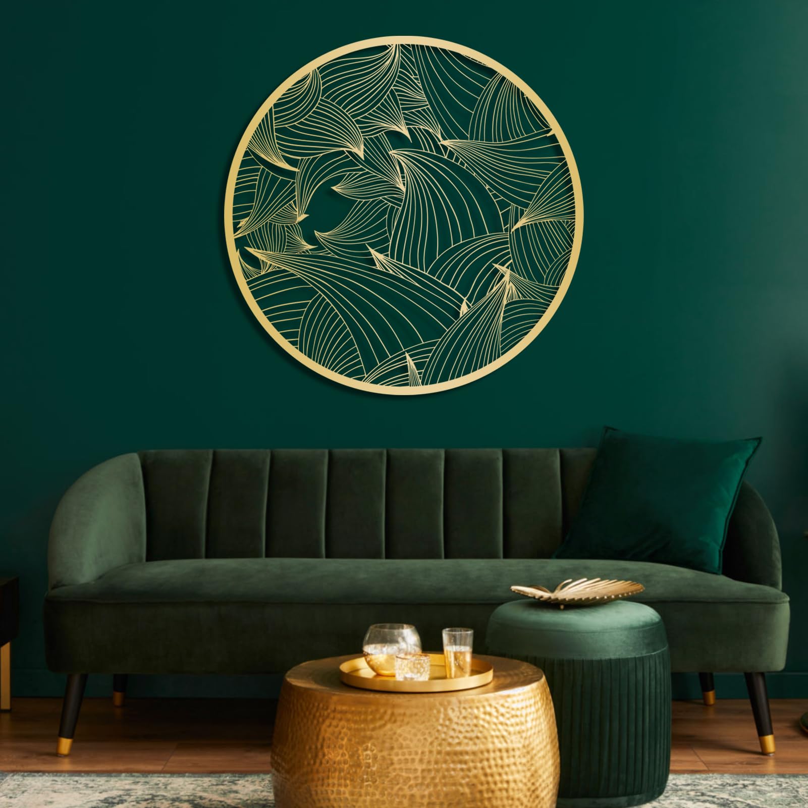 Metalowa, czarna, minimalistyczna, falowana dekoracja ścienna, metalowa, geometryczna dekoracja ścienna w stylu boho, nowoczesna rzeźba z falą do salonu, sypialni i przedpokoju (czarna, dł.