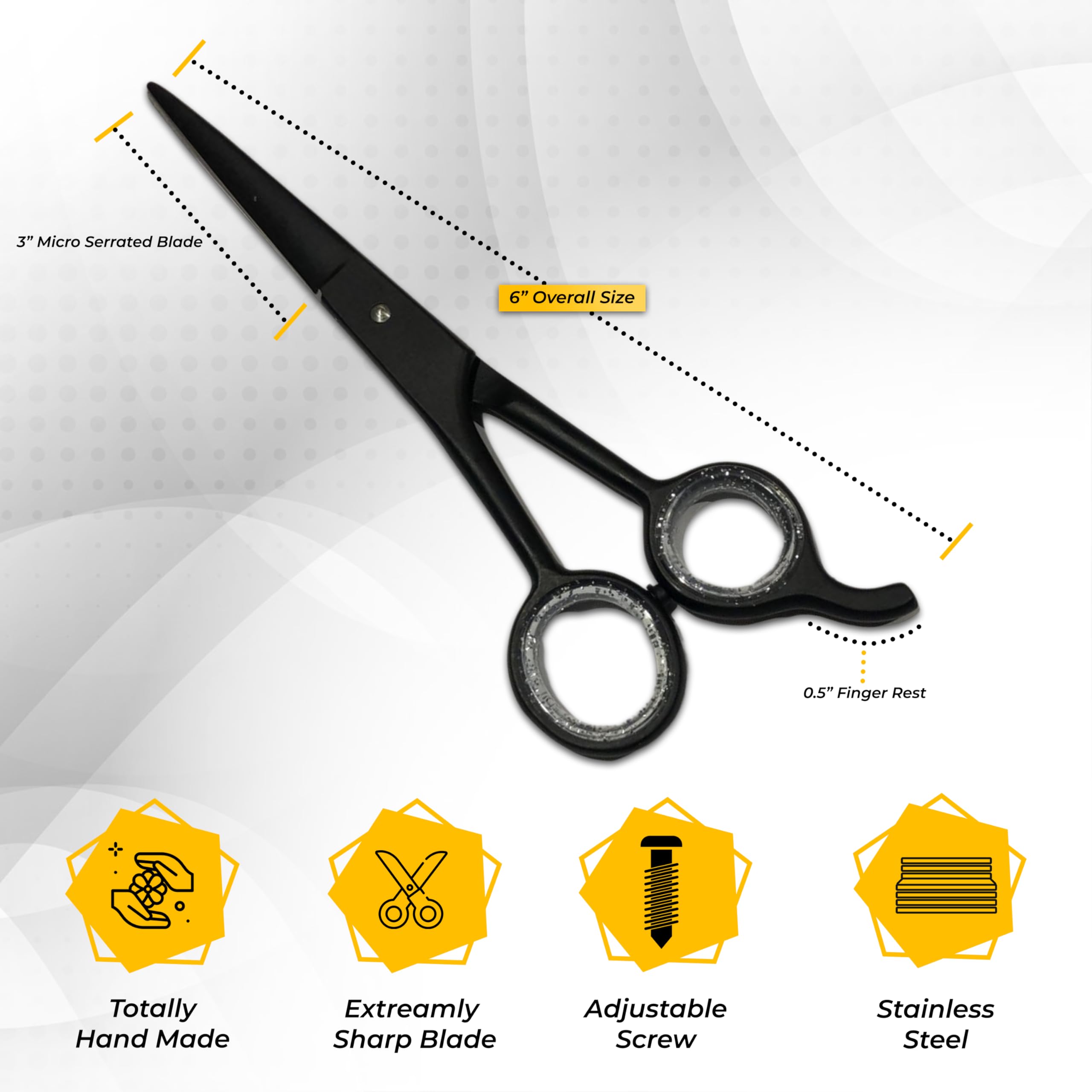 Professional Hair Cutting Scissors 6.5 Inch, Stainless Steel Barber Shears for Salon & Home Use - Image 3