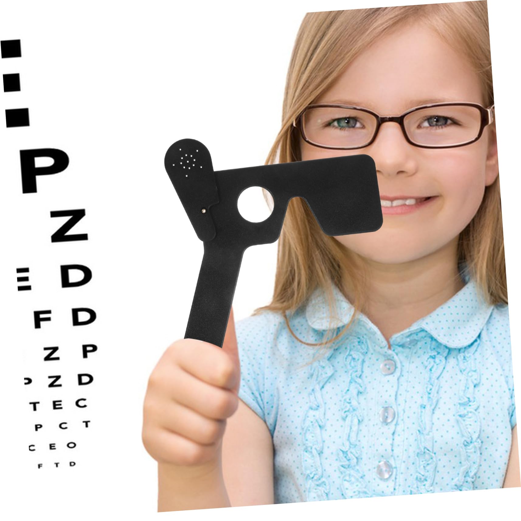 HAWILLOSCH Eye Occluder Vision Test Cover for Optometry Handheld Vision Therapy Tools