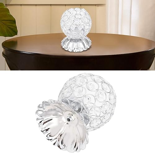 Miniatura 5 de Hapivida Portavelas de cristal, candelabros decorativos plateados, centro de mesa, estilo elegante, portavelas para velas a la luz de las velas,