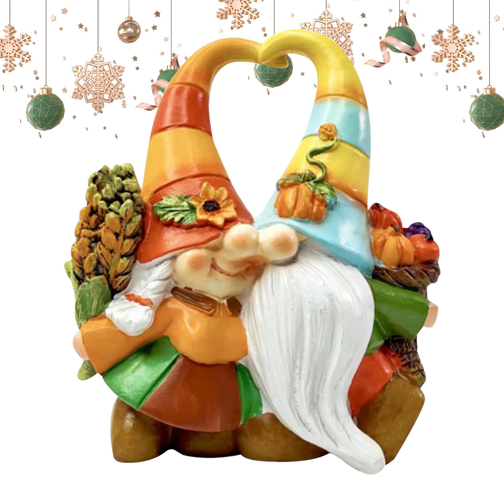 Gnome d'automne décoration statue saisonnière intérieur extérieur pour table