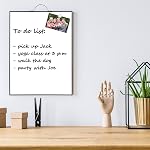 TSJ OFFICE Petit conseil blanc - 16" X 12" Tableau blanc à cadres en aluminium noir portable, tableau d'effacement magnétique à sec avec poignée, pour faire la liste Office, Accueil, école