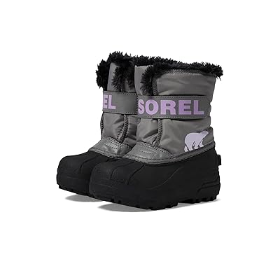 SOREL Kids Childrens Snow Commander (Toddler/Little Kid) Kids Shoes Chrome Grey/Euphoric Lilac