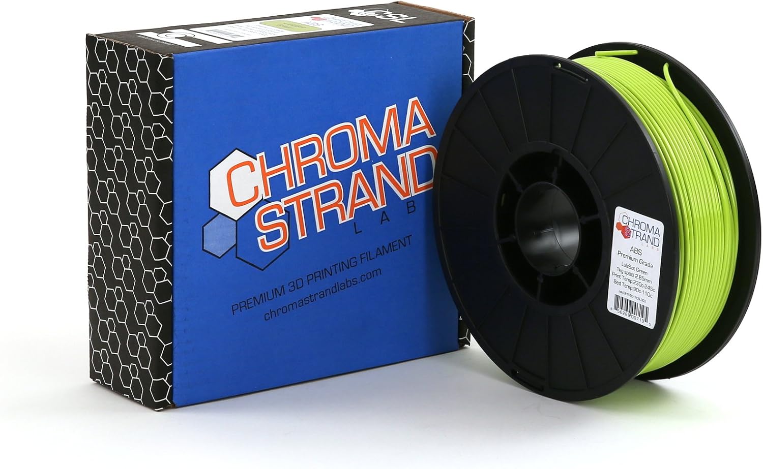 Chroma Strand Labs ABS Filament, 3 mm, 1 kg Reel, Natural