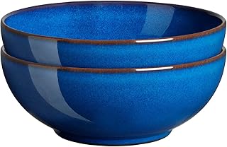 Denby 1048827 Imperial Blue 2 Piece Coupe Cereal Bowl Set