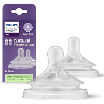 Philips Avent Natural Response Sauger   2x Sauger f r Babyflaschen mit Durchflussst rke 5 f r Babys ab 6 Monaten BPA-frei Modell SCY965/02