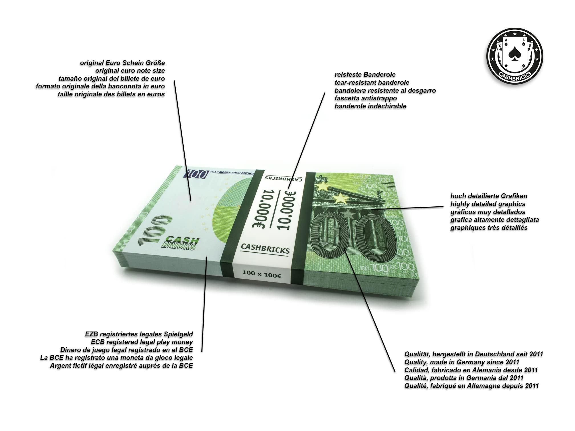 Speelgeld 100 Euro - 100 biljetten