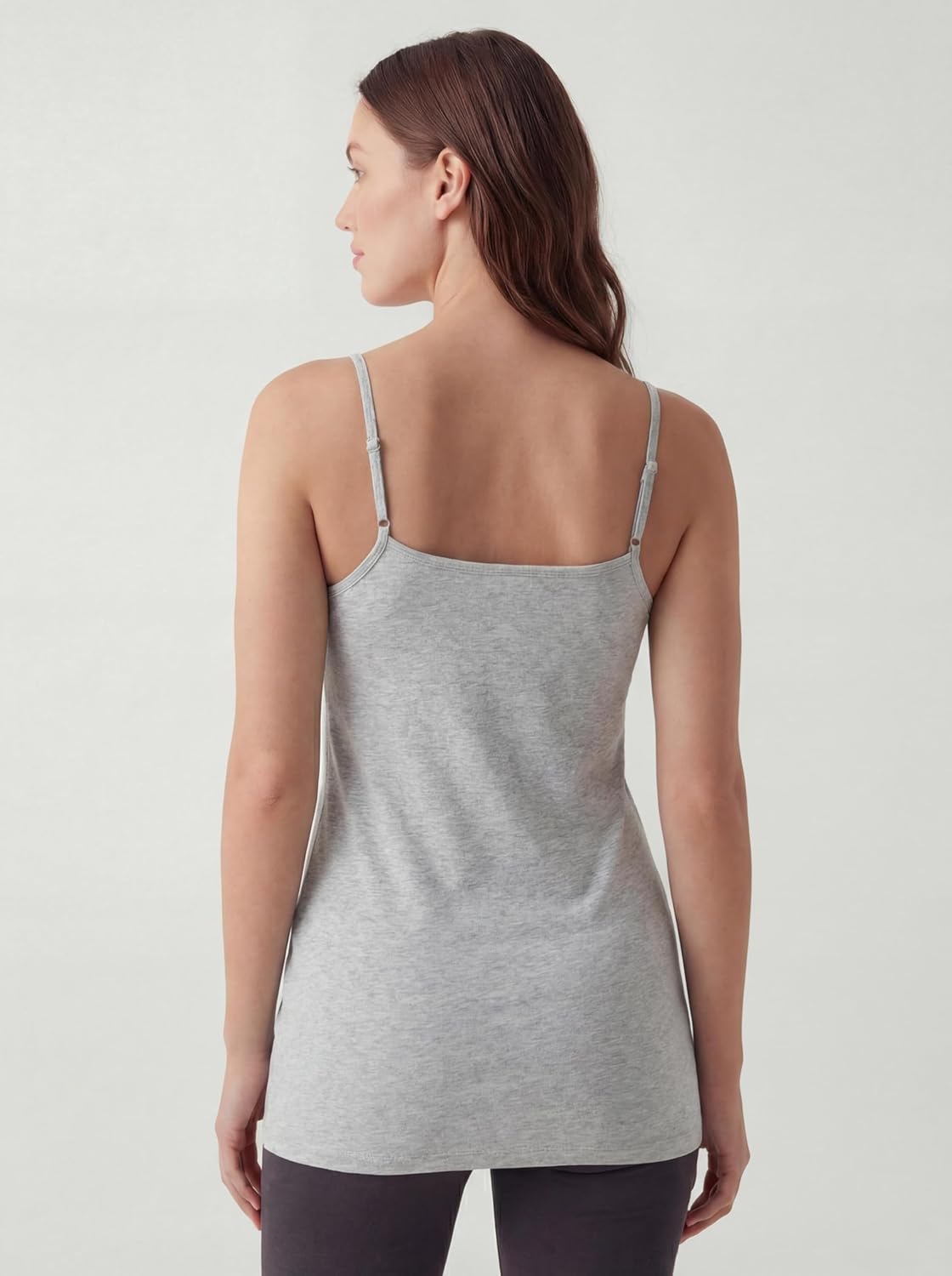 Sexy Basics Women's Cotton Stretch Camisole Tanks | Adjustable Spaghetti Strap Tank Top | Multi Packs & Colors - Image 4