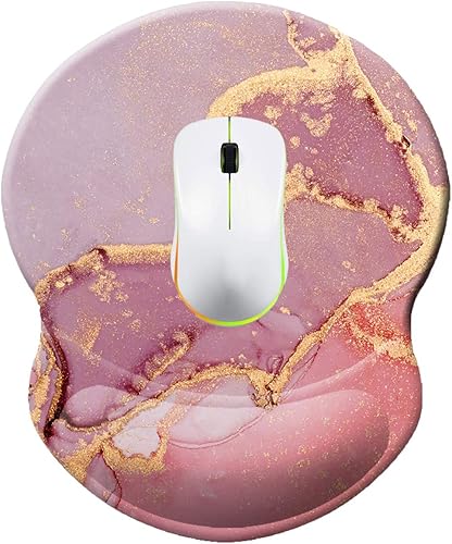 Miniatura 57 de Alfombrilla para mouse con soporte de muñeca, alfombrilla antideslizante para mouse para oficina, computadora, laptop y Mac, duradera, cómoda y 05