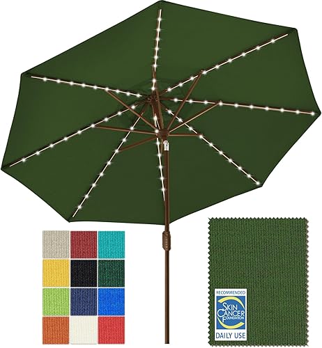 Miniatura 28 de EliteShade USA - Sombrilla solar de 9 pies / 2.74 metros, de 3 niveles, con 10 años sin decoloración, 80 luces LED para patio, mesa al aire libre
