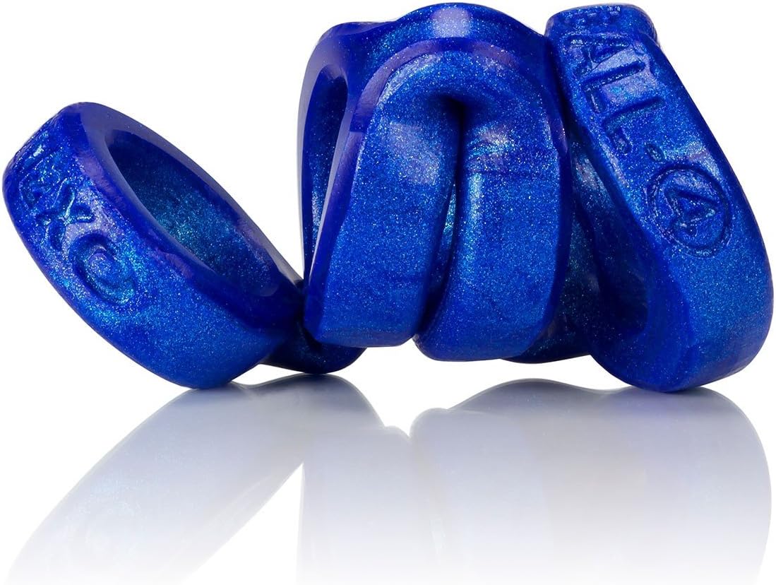 Oxballs 4-Part Cockring, Blue, 67 Gram