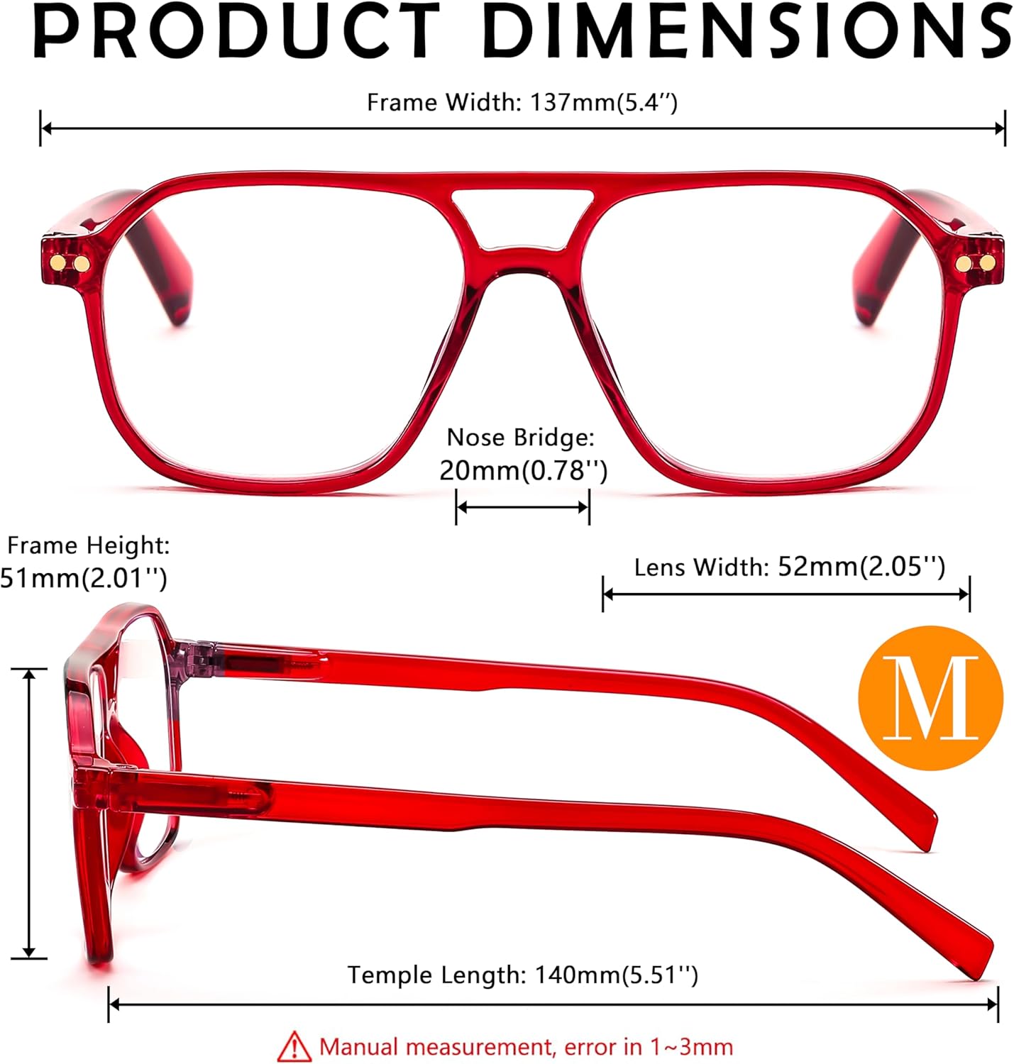 FEISEDY Retro Aviator Reading Glasses Square Readers with Spring Hinge Blue Light Reading Glass for Women Men B0068 - Image 7