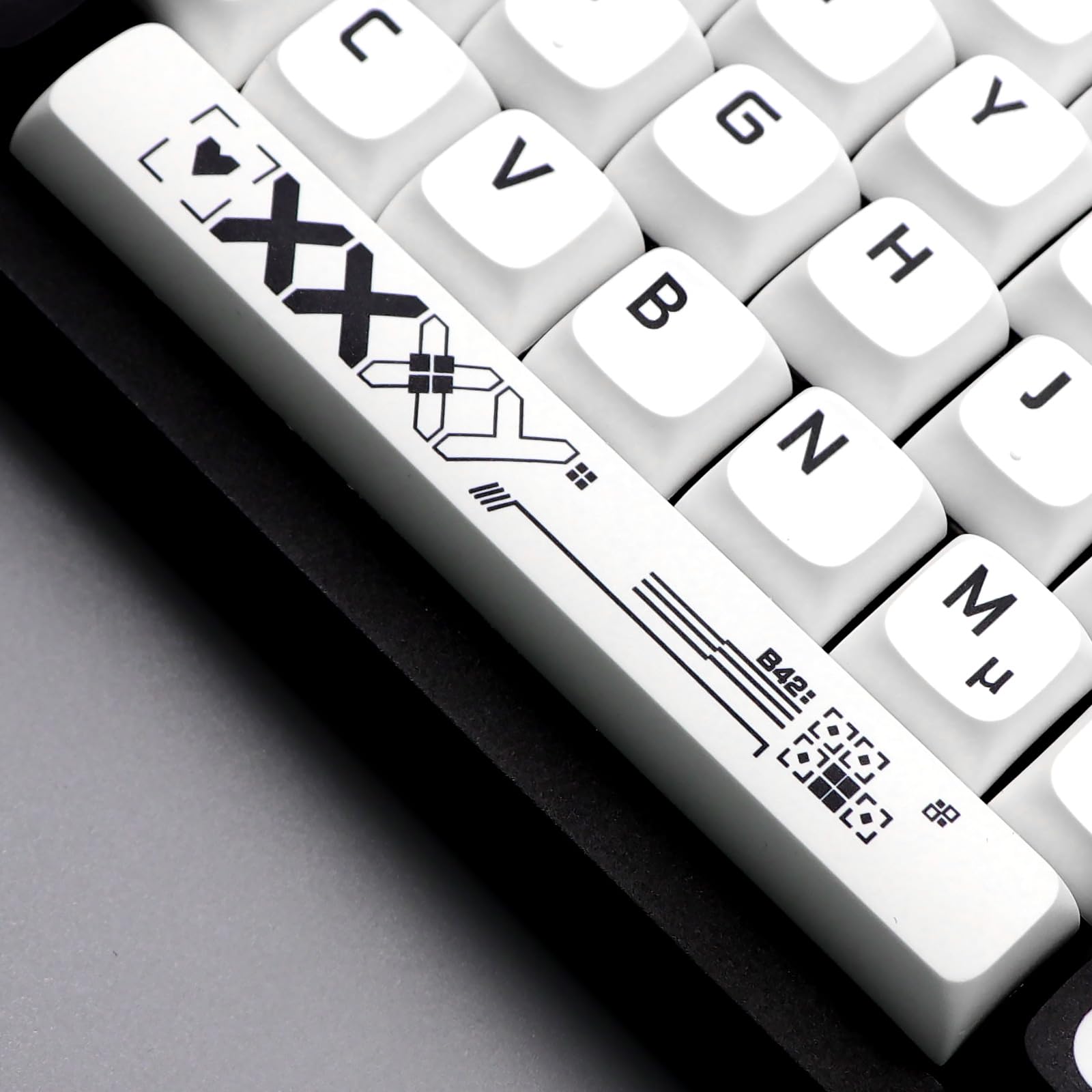 JSJT Teclas alemanas XDA perfil negro y blanco tapa 129 teclas Tema Tema Keycap PBT teclas teclas para ANSI/ISO Layout Cherry MX Switch Teclado mecánico
