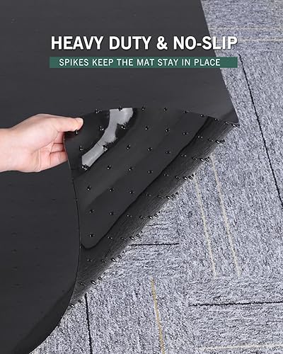Miniatura 6 de Tapete grande para silla de oficina, 36 x 48 pulgadas, antideslizante, impermeable, para sillas rodantes, protector de piso de vinilo resistente,