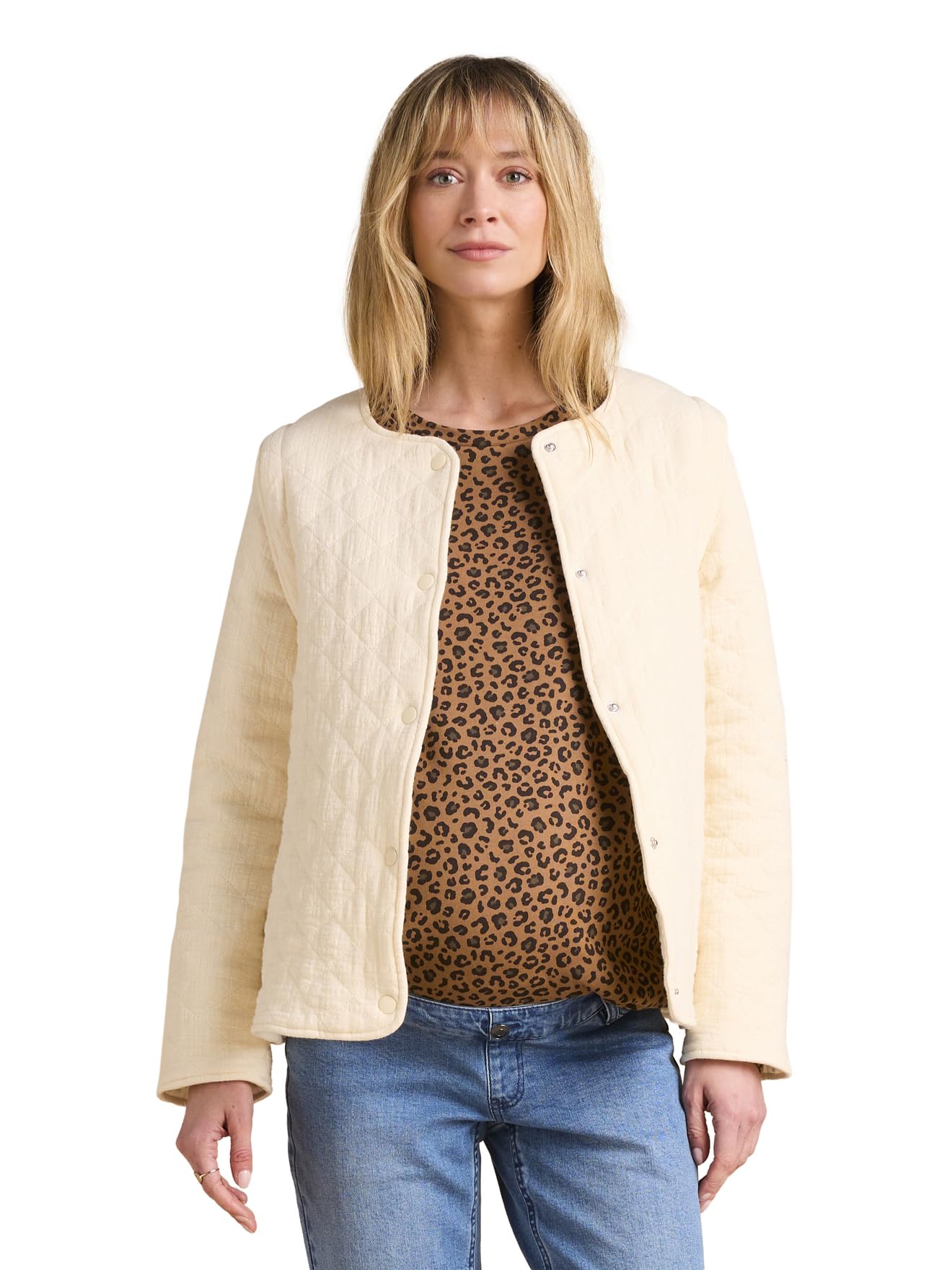 ENVIE DE FRAISE Gesteppte Tragejacke aus Musselin mit Recycling-Polyester & Bio-Baumwolle