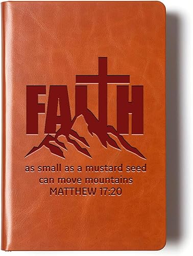 Miniatura 32 de Regalos cristianos, cuaderno de cuero, versículo de la Biblia, libro de escritura religiosa para mujeres y hombres, regalo cristiano inspirador Dios