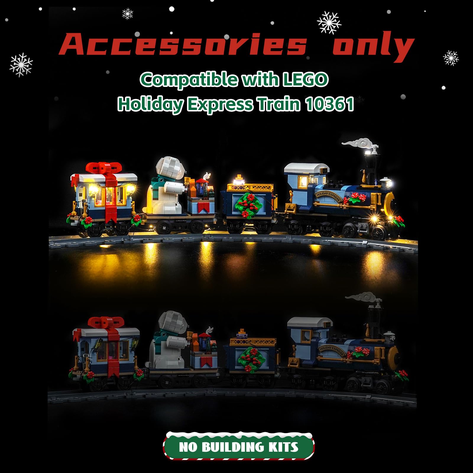 Light Kit Compatible with Lego 10361 Holiday Express Train (No Model) - Image 3