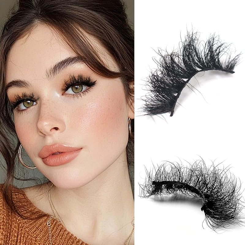 Cílios postiços Miuhair Beauty 5D com curvatura, faixa preta de algodão e comprimento de 20 mm — 1 par