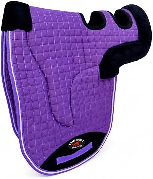 CHALLENGER Horse Contoured Fleece Lined Quilted English Saddle Pad Purple 72153PR