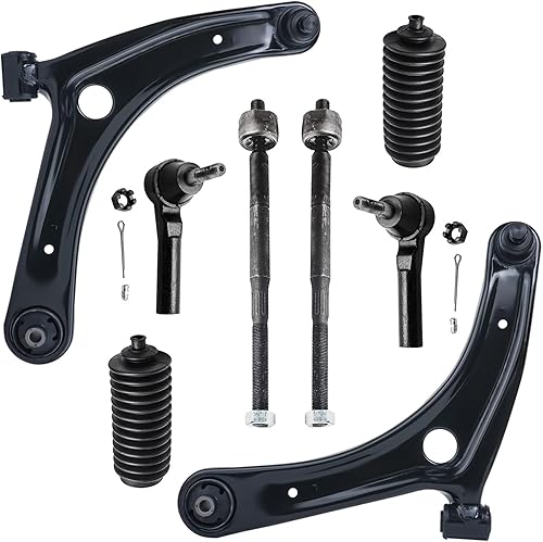 Miniatura 59 de Detroit Axle - Kit de suspensión frontal de 8 piezas para Chevy Aveo Aveo5 Pontiac G3 Wave Wave5 Suzuki Swift+ 2 brazos de control inferiores con