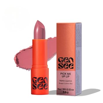 GEN SEE Pick Me Up Lip Matte Lipstick, Anita Soft Matte Highly Pigmented Comfortable Long Wear Color, Vegan Cruelty-Free, Made in Italy