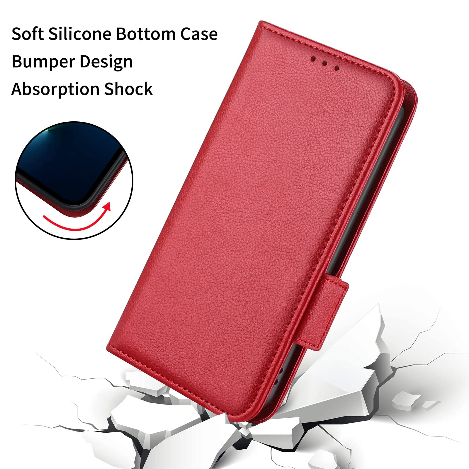 HAOYE Adatta per Cover TCL 403, Rugged Antiurto Trasparente Protettiva Case. Giallo